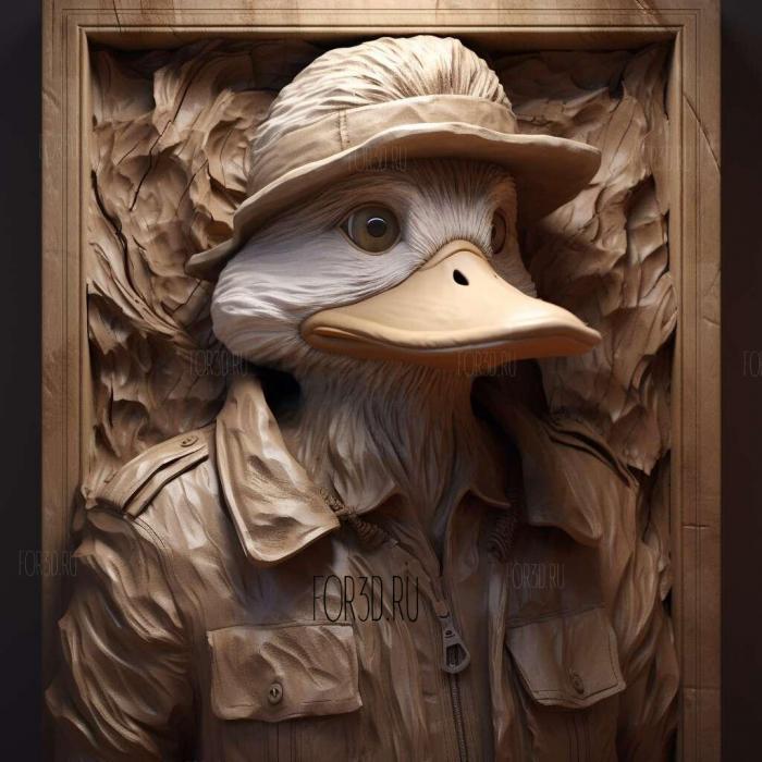 Howard the Duck 4 stl model for CNC
